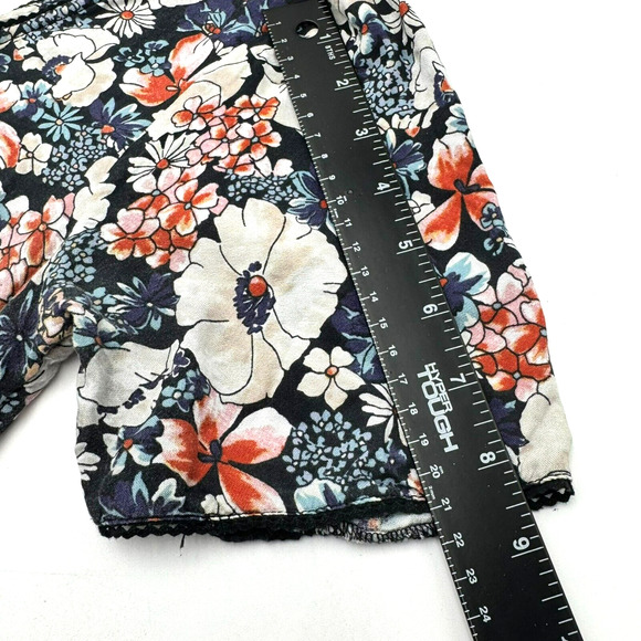 NATURAL LIFE Small Dress Short Sleeve Tiered Ditsy Floral Cottage Boho Peasant - Picture 6 of 7